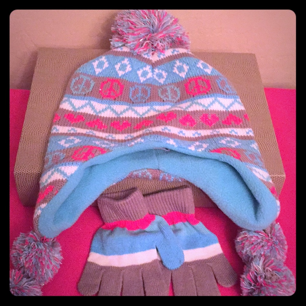 ✌️Peace Signs Hat & Gloves Set✌️
